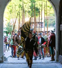 Reisige beim Burgfest Landshut