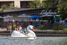 Pedal boat on Lake Carolyn 