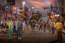 B.B. King's Blues Club neon sign on Beale Street in Memphis. 