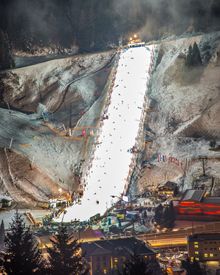 Snowboard Weltcup in Gastein Nachtaufnahme Bucheben 