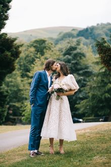 A couple marry beneath the Malvern Hills 