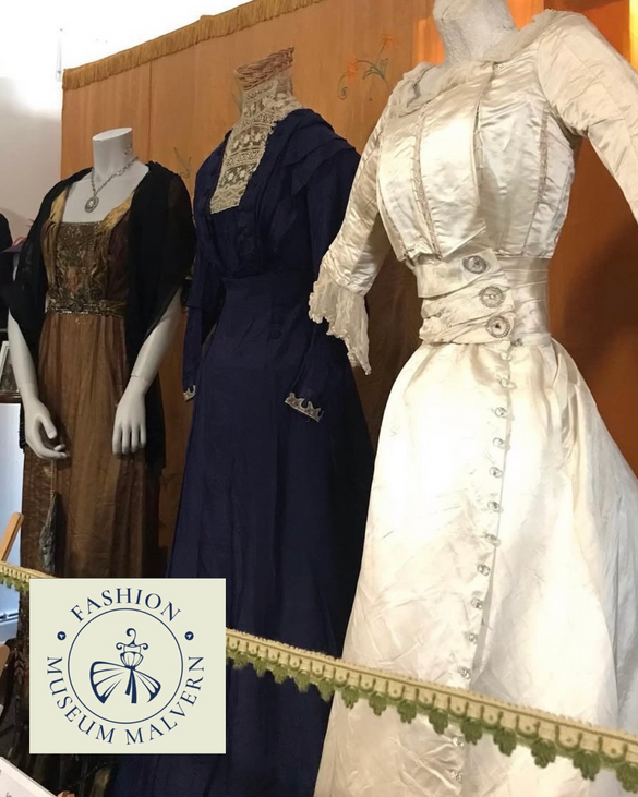 Antique dresses on display