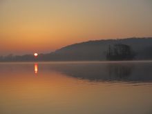 Sonnenaufgang im Naturreservat von Virelles