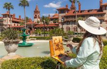 Talented Plein Air artists can be found throughout the Nation's Olest City in May during the Annual Paint Out. 