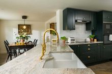 Stylish kitchen in Trebah Lodge holiday home in Cornwall