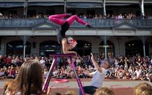 Lisa Lottie performs at a previous Fremantle International Street Arts Festival