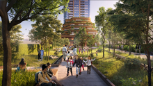Takanawa Gateway City featuring Mon Takanawa by Kengo Kuma