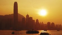 A sunset harbour cruise in Hong Kong