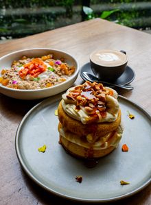 Lemon pancakes and Bircher