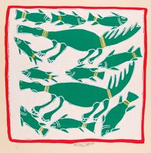 Noŋgirrŋa Marawili 'Garraŋali' 1998, colour screenprint, 50.1 x 51.5 cm, Art Gallery of New South Wales, Sydney, Mollie Gowing Acquisition Fund for Contemporary Aboriginal Art  1998 