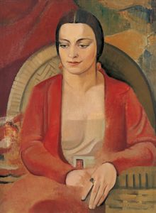 Grace Crowley ‘Miss Gwen Ridley’ 1930, oil on canvas on board, 72 x 53 cm, Art Gallery of South Australia, Adelaide, purchased 1995 with the assistance of South Australian Government Grant 