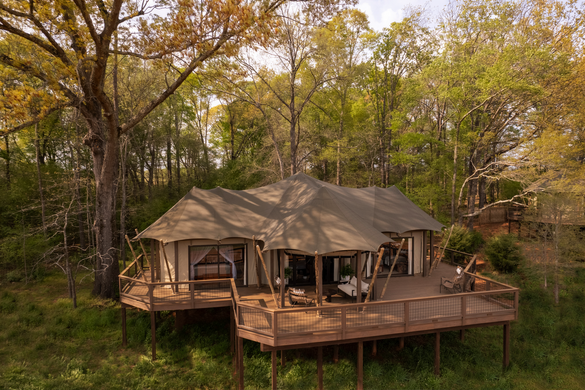 Luxury Safari Tent at Georgia Safari Conservation Park in Madison, Georgia Luxury Safari Tent at Georgia Safari Conservation Park in Madison, Georgia