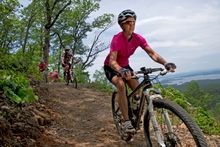 Biking the Lake Ouachita Vista Trail near Hot Springs