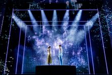 Helen J Shen and Darren Criss in Maybe Happy Ending on Broadway