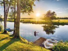 Fishing the Hampshire Avon River at Undercastle Cottage in the New Forest