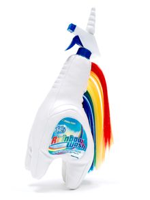 To help things shine even brighter this year, Omega Mart's highly performative 7-in-1 Rainbow Wash now comes in a fabulous full-sized plush bottle