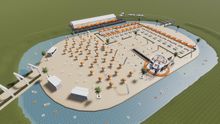 O Beach Render of Together Again Festival popup