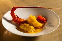 Chef Alan Chan’s signature Braised Egg Noodles with Australian Lobster in Superior Stock