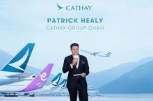 Cathay Group Chair Patrick Healy delivered welcome remarks at the cocktail reception.