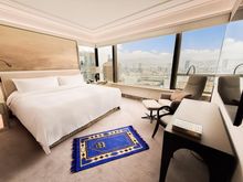 Each room is equipped with a Qibla directional sign to maintain guests in their daily religious practices.