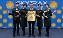 EVA Air President Clay Sun (Middle) attended on behalf of EVA and earned distinction as SKYTRAX's Five-Star Airline for ten consecutive years 