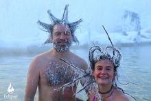 Hair Freezing Contest at Eclipse Nordic Hot Springs, Yukon