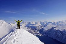 Skiing in the Arctic