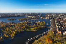 Vue aérienne de Stockholm