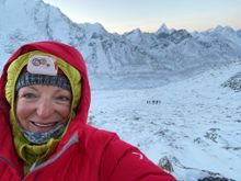Capturing a moment on a remote high-altitude expedition.