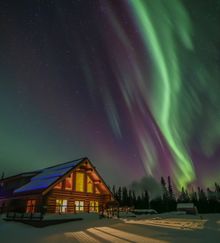 Northern Lights Resort & Spa with northern lights