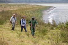 Day 1 of Great Rift Valley Trek - walking in Empakai Crater