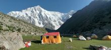 Herligkoffer Base Camp (3,600m) on the Nanga Parbat Circuit trek in June 2025