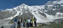 Our June 2025 trekking group under the Rupal Face of Nanga Parbat