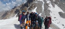 Our trekking group on the Mazeno La high pass at 5,400m
