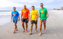 PICTURED: Glenn, Rob, Chris and Gordie Gronkowski spent several days in the Myrtle Beach area this August filming “Ice Shaker Beach Games Season 3.”