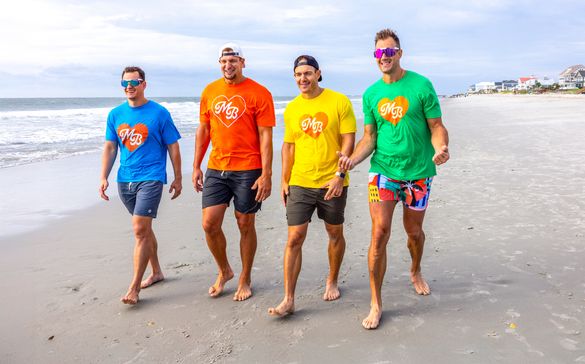 PICTURED: Glenn, Rob, Chris and Gordie Gronkowski spent several days in the Myrtle Beach area this August filming “Ice Shaker Beach Games Season 3.”