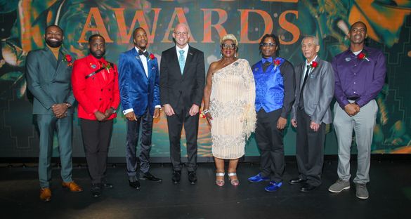 (from left): Jalen Wimberly, Red Coat Passenger Service Assistant, Delta Air Lines (Transportation category winner); Will Green, Front Desk Agent, Shinola (Hotels category winner); Aaron Parrott, Tour Guide, Motown Museum (Overall Service Champion); Claud (from left): Jalen Wimberly, Red Coat Passenger Service Assistant, Delta Air Lines (Transportation category winner); Will Green, Front Desk Agent, Shinola (Hotels category winner); Aaron Parrott, Tour Guide, Motown Museum (Overall Service Champion); Claud