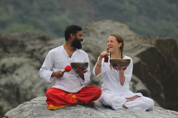Happy Hormones Yoga founders: Rajendra Kumar and Katrin Berger Happy Hormones Yoga founders: Rajendra Kumar and Katrin Berger
