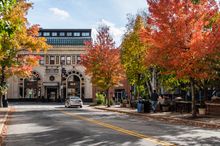 The art deco landmark S&W Market is a food hall in the heart of downtown Asheville.