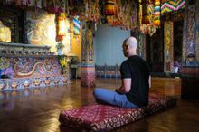 Guided meditation in Bhutan