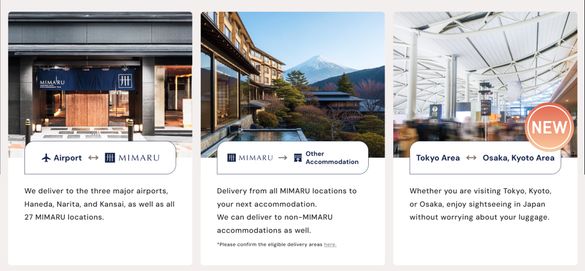 Luggage Delivery by MIMARU-Delivery Routes