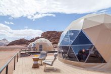 Spend the night in an iconic Martian Dome under Wadi Rum’s vast, star-filled desert sky.
