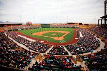 Spring training baseball