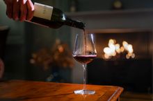 Wine by the fire at the Knipoch Hotel Wine by the fire at the Knipoch Hotel