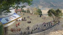 National Museum of Bhutan Outdoor amphitheatre Illustration by Niimori Jamison Architects
