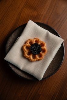 Caviar Waffle Tart
