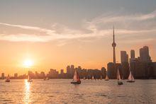 Sunset view of Toronto