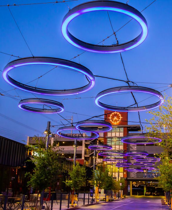 Hearne Way Festive Filaments Art Installation