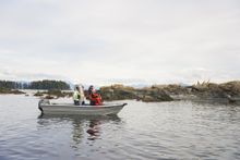 Cruise guests explore Southeast Alaska in skiffs and kayaks.