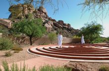 Walking the labyrinth at the Boulders Resort and Spa Scottsdale